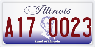 IL license plate A170023