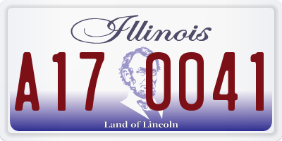 IL license plate A170041