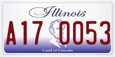 IL license plate A170053