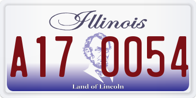 IL license plate A170054