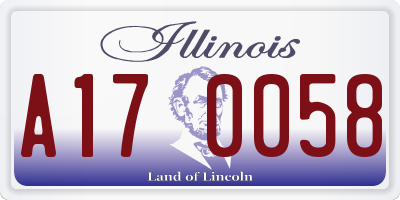IL license plate A170058