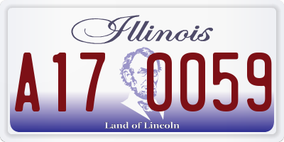 IL license plate A170059