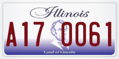 IL license plate A170061