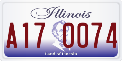 IL license plate A170074
