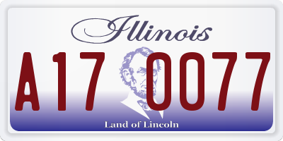 IL license plate A170077