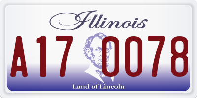 IL license plate A170078