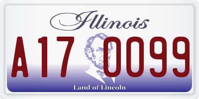 IL license plate A170099