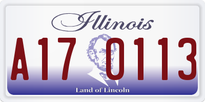 IL license plate A170113