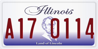 IL license plate A170114