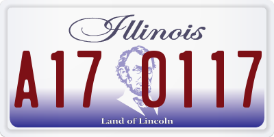 IL license plate A170117