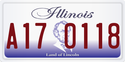 IL license plate A170118