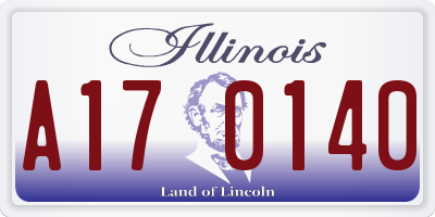 IL license plate A170140