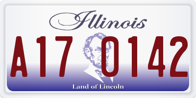 IL license plate A170142
