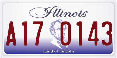 IL license plate A170143
