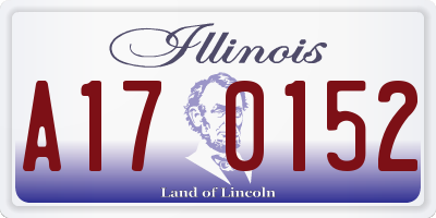IL license plate A170152