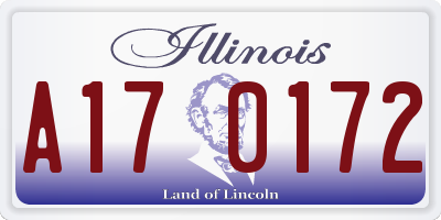 IL license plate A170172