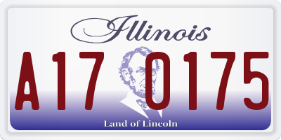 IL license plate A170175