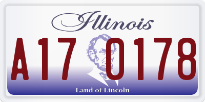IL license plate A170178