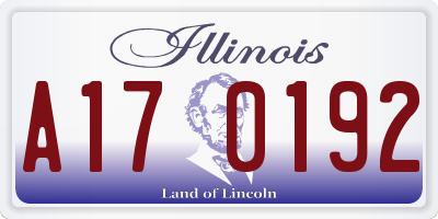 IL license plate A170192