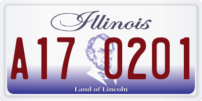 IL license plate A170201