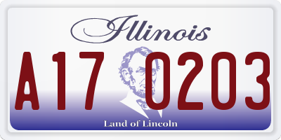 IL license plate A170203