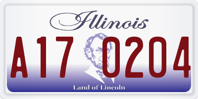 IL license plate A170204