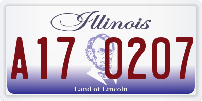 IL license plate A170207