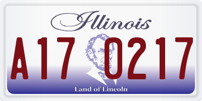 IL license plate A170217