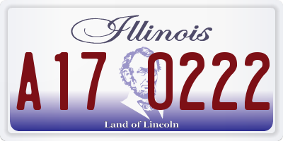 IL license plate A170222