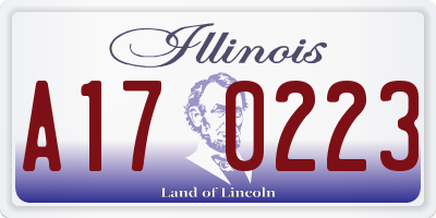 IL license plate A170223