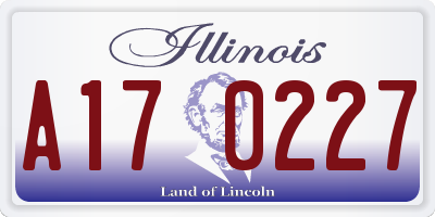 IL license plate A170227