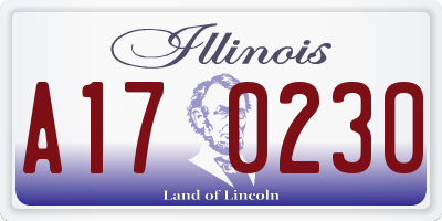 IL license plate A170230