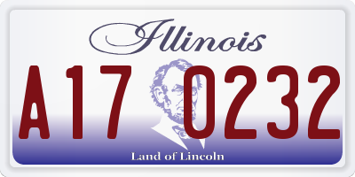 IL license plate A170232