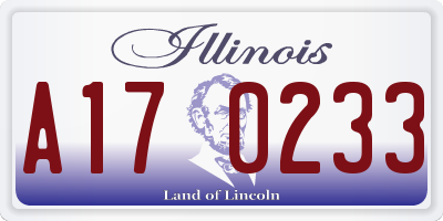 IL license plate A170233