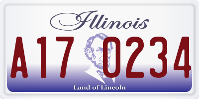 IL license plate A170234