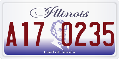 IL license plate A170235