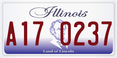 IL license plate A170237