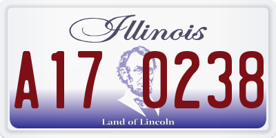 IL license plate A170238