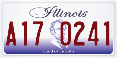 IL license plate A170241