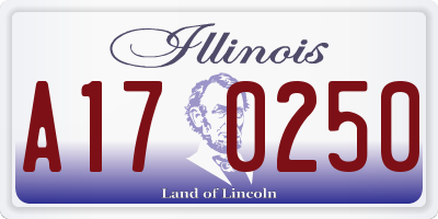 IL license plate A170250