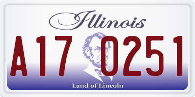 IL license plate A170251