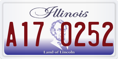 IL license plate A170252
