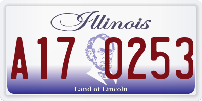 IL license plate A170253