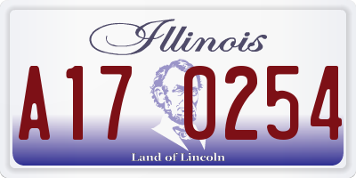 IL license plate A170254