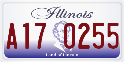 IL license plate A170255