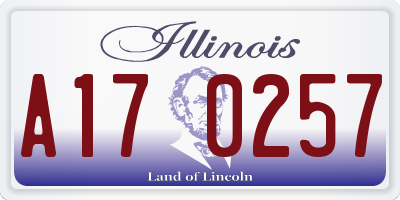 IL license plate A170257