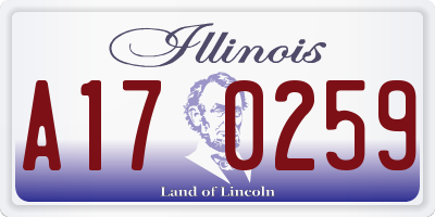 IL license plate A170259