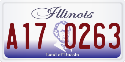 IL license plate A170263