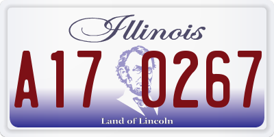 IL license plate A170267