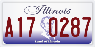 IL license plate A170287